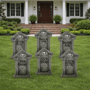 Fake Tombstones Halloween Yard Decoration | Set of 6