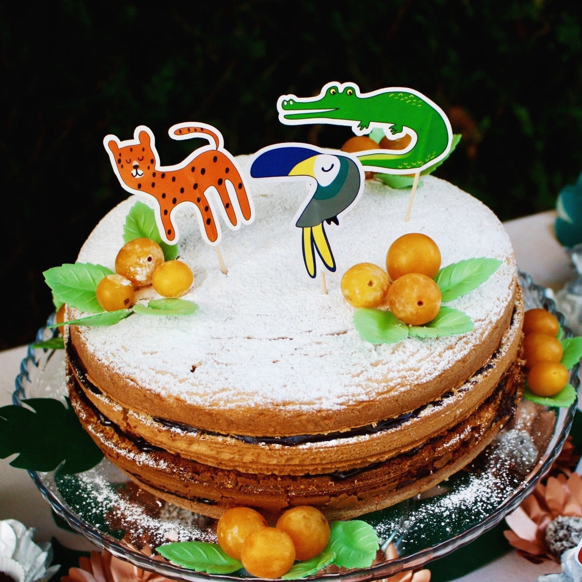 Tropical Animals Toppers (Set of 12)