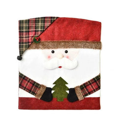 Santa Claus Print Chair Cover