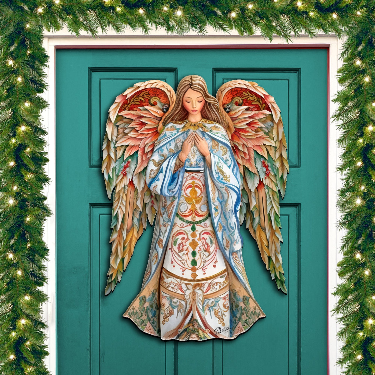 Elegant Angel of Hope Holiday Door Decor by G. Debrekht - Nativity Holiday Decor
