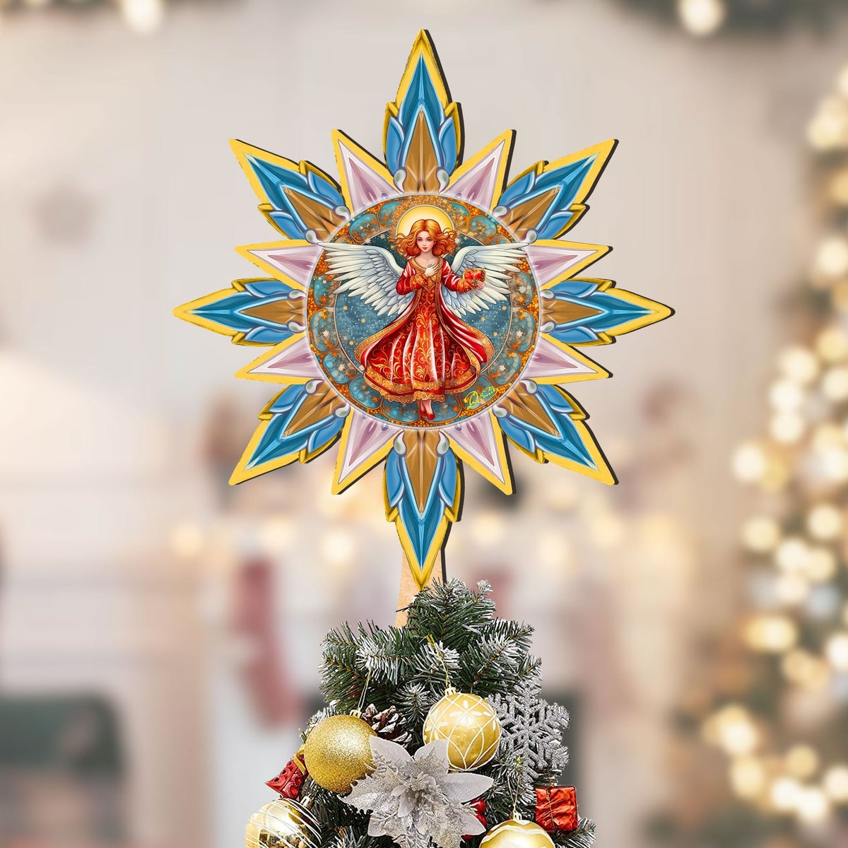 Nativity-themed Tree Topper Wooden Decor - Nativity Holiday Decor - Christmas Tree Topper