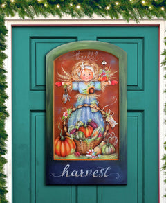 Thankful Harvest Holiday Door Decor by Jamie Mills-Price - Thanksgiving Decor - 8611076H-MP