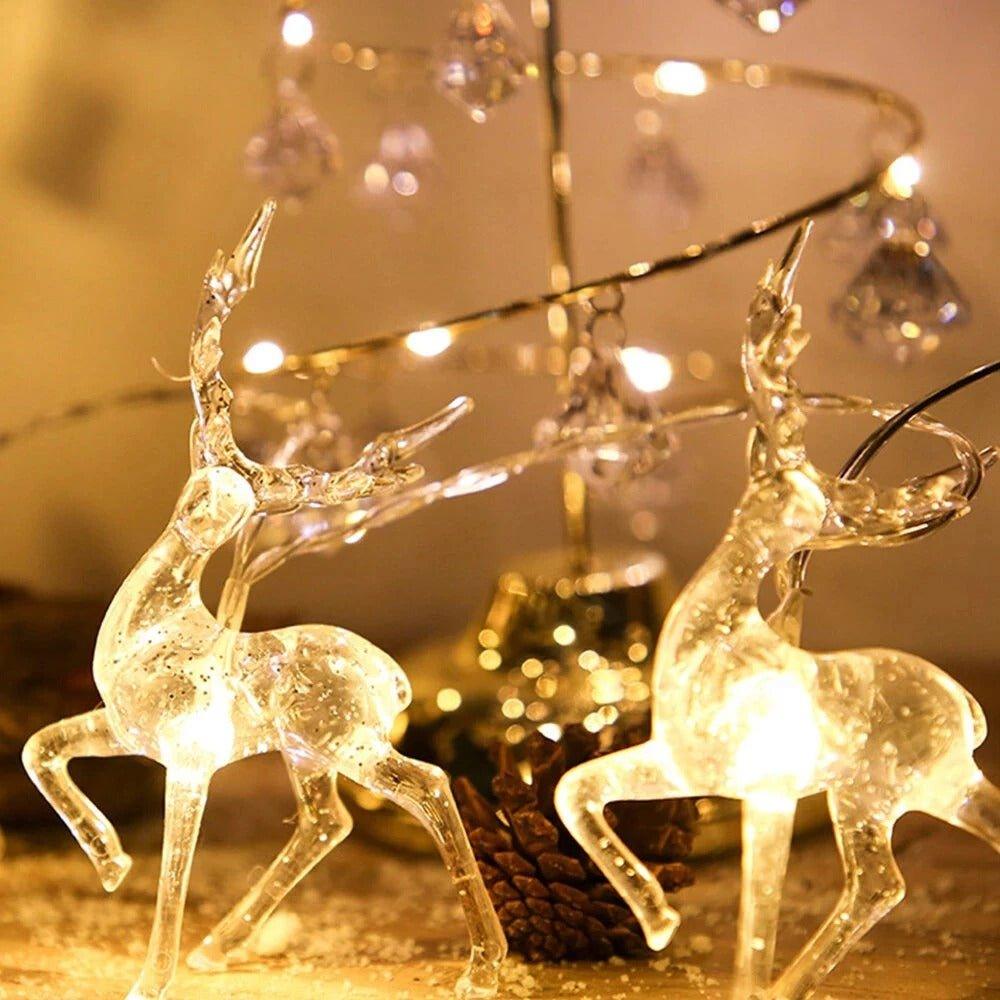 Reindeer Christmas String Lights, 10 LEDs