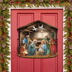 Nativity Scene Holiday Door Decor by G. Debrekht - Nativity Holiday Decor - 8652763H