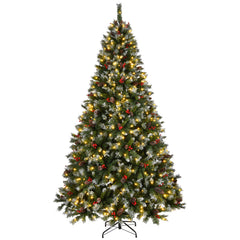 9-Foot Pre-Lit Pre-Decorated Pine Artificial Christmas Tree, 600 Lights, Green