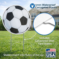 10-Pack Sports Birthday Yard Signs Decorations with Stakes