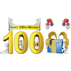 Happy 100th Birthday Yard Card