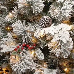 9 ft Lighted Artificial Pine Christmas Tree with 700 Clear Lights
