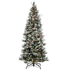 9 ft Lighted Artificial Pine Christmas Tree with 700 Clear Lights