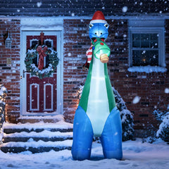 11-Foot Inflatable Christmas Dinosaur with LED Lights, White