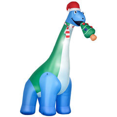11-Foot Inflatable Christmas Dinosaur with LED Lights, White