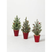 Tabletop Cashmere Christmas Tree and Ball Ornaments