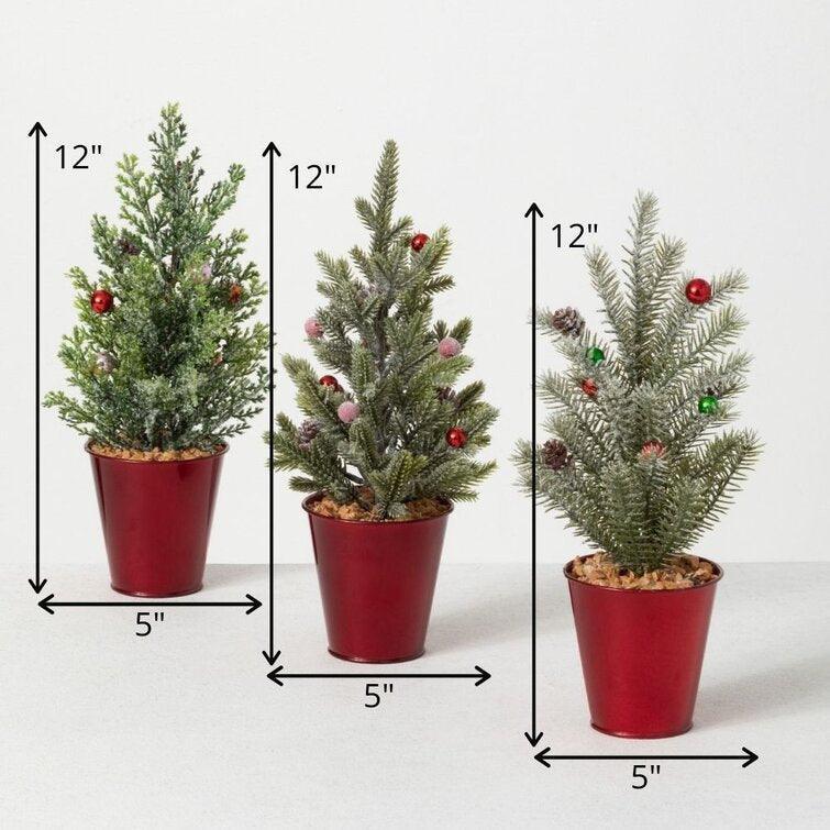Tabletop Cashmere Christmas Tree and Ball Ornaments
