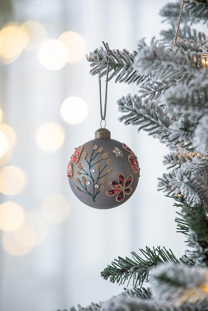 Pearl Silver Glass Decorative Hanging Ball Christmas Ornaments – Set Options