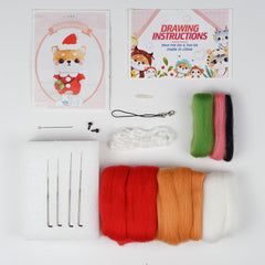 Santa Suit Shiba Inu Needle Felting Kit by Wizardi F07N8-W151