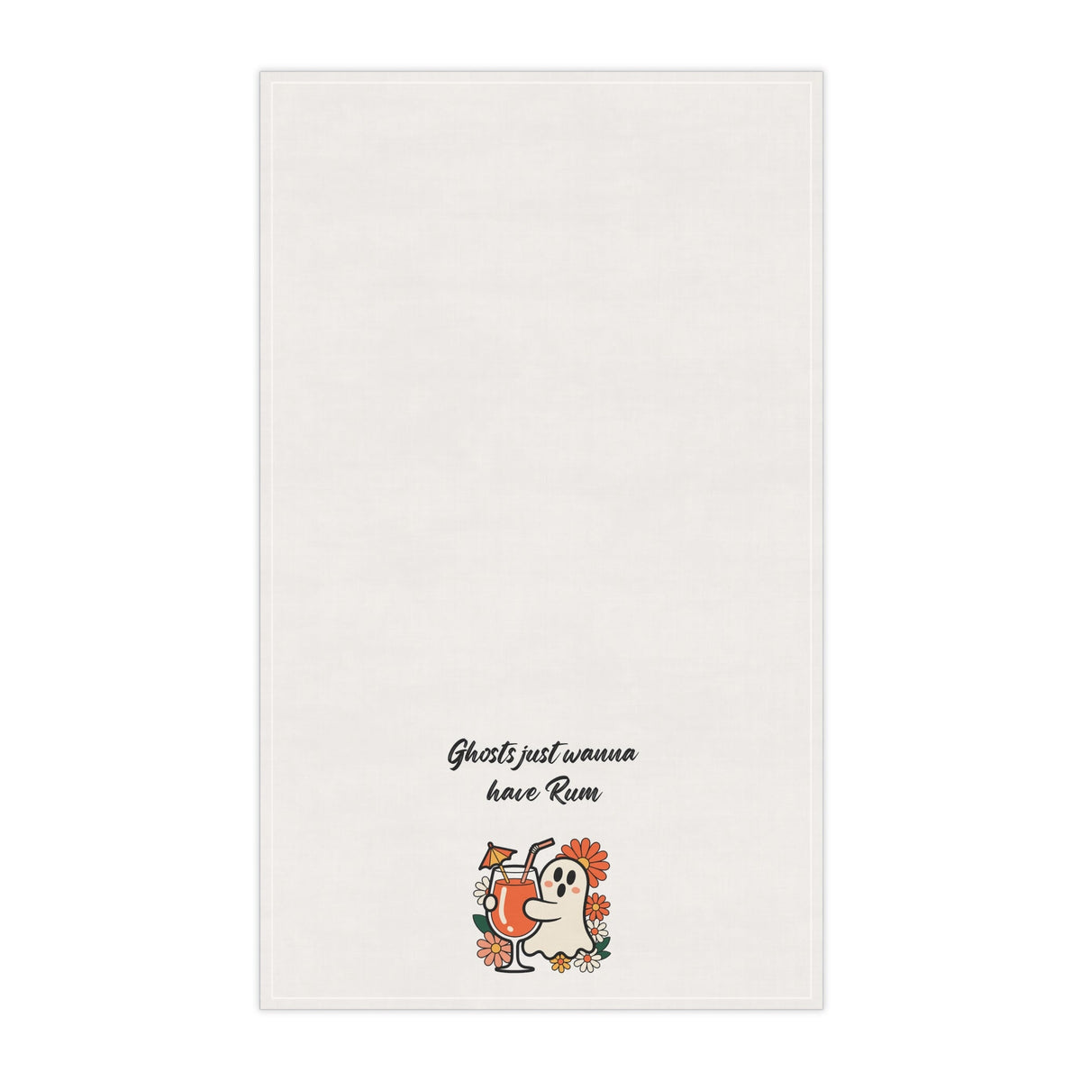 "Ghosts just wanna have Rum" Boo-tifully Tipsy Ghost Kitchen Towels, Halloween Kitchen Decor, Fun Gifts for Home, Funny Dish Towels, Spooky Party Essentials