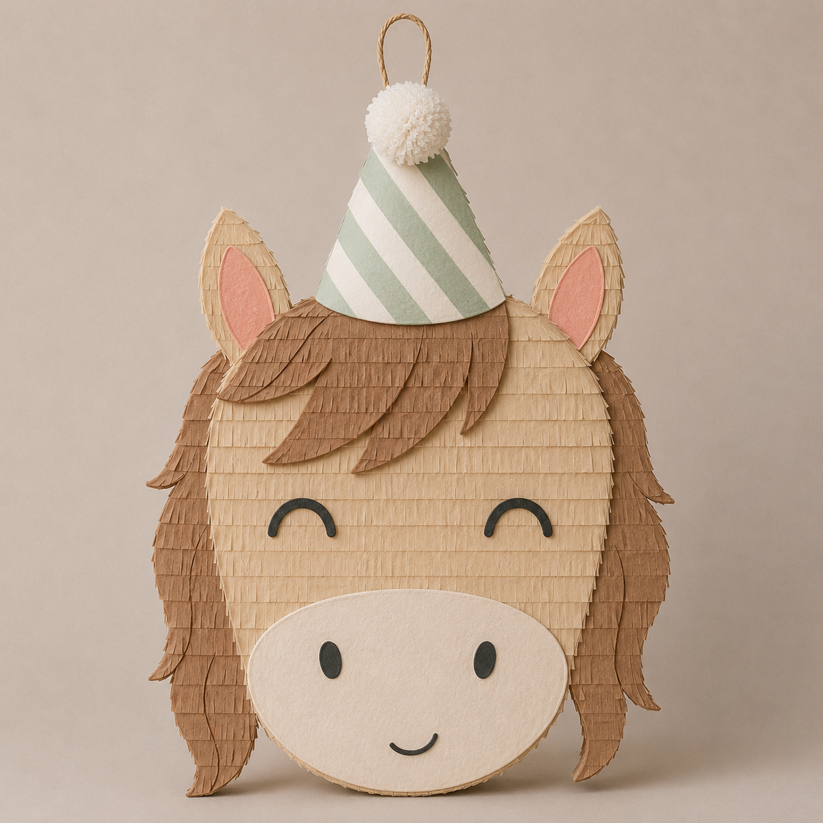 🐴 Party Pony Piñata – Handmade Horse Party Decoration for Birthdays, Farm Parties & Cowgirl-Themed Celebrations