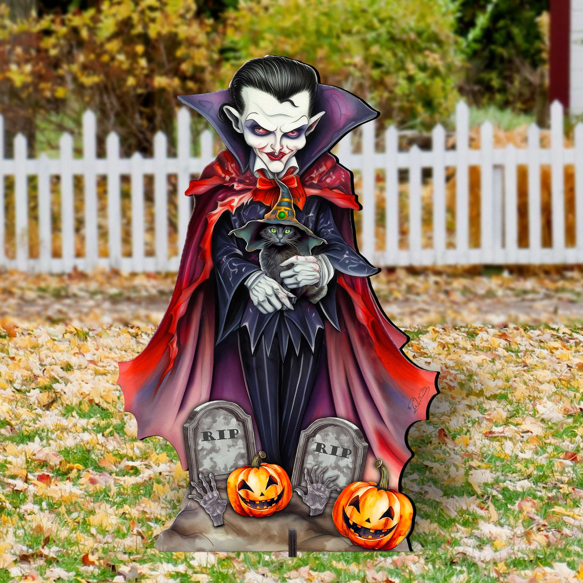 Dracula Freestanding Outdoor Yard Decor by G. Debrekht - Halloween Decor