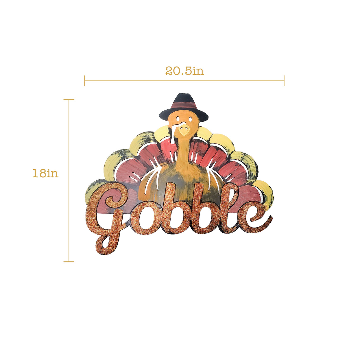 Thanksgiving Gobble Hand-painted Wall Decor
