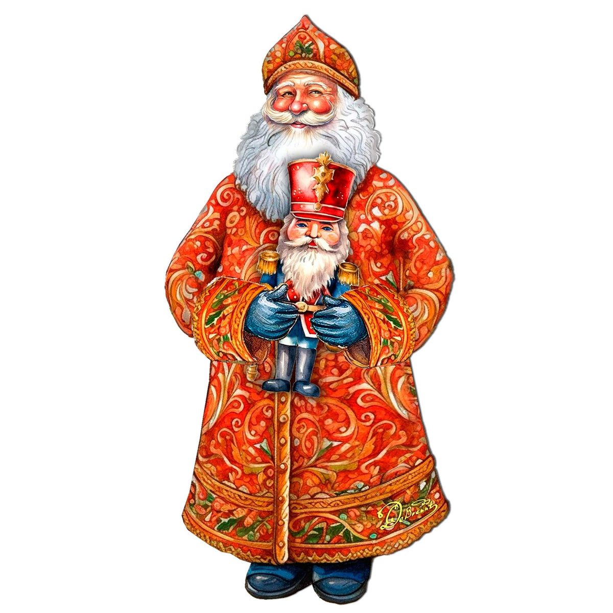 Santa's Holiday Nutcracker Holiday Door Decor by G. Debrekht - Christmas Santa Snowman Decor - 8691401H