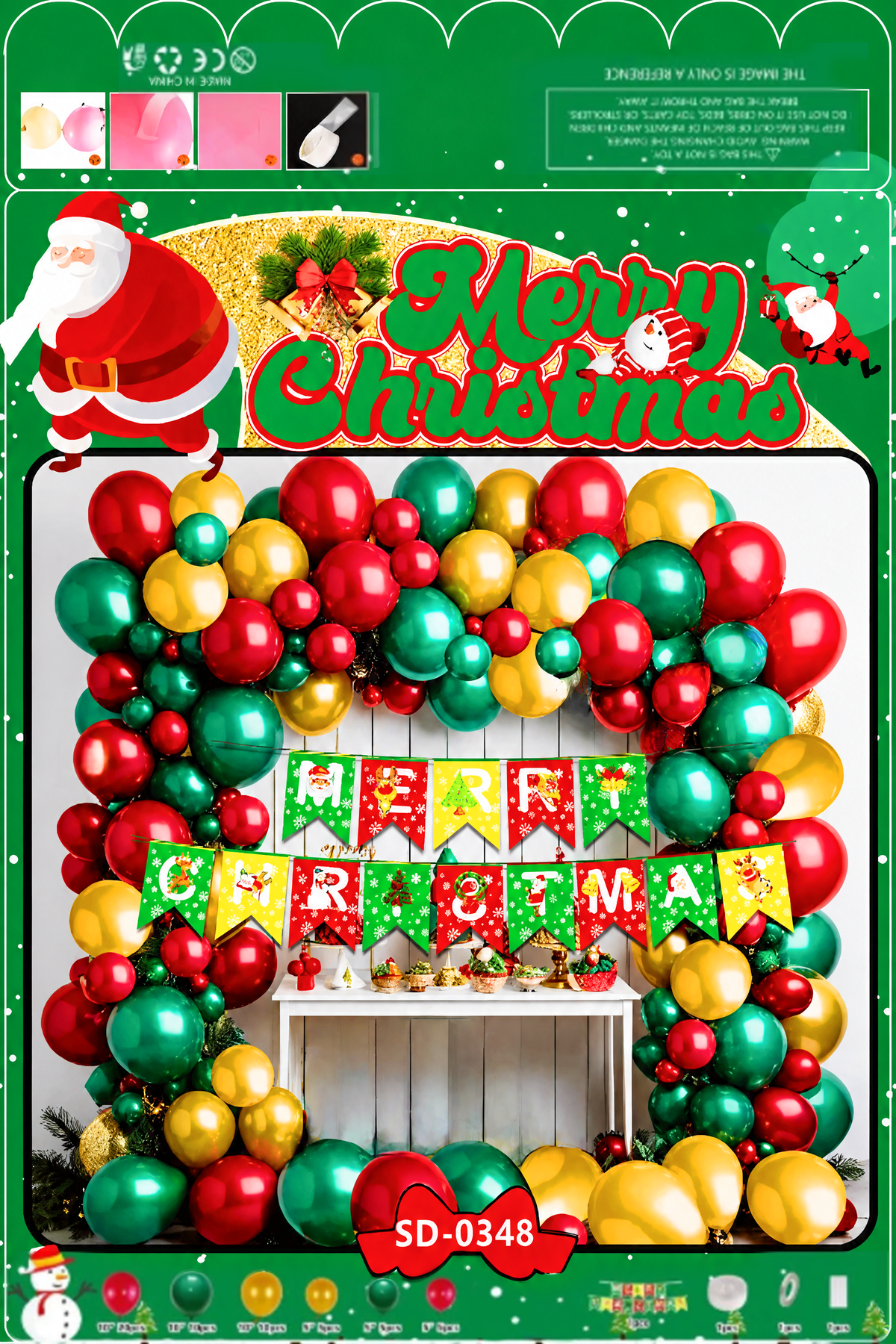 Balloon Arch Set - Jolly Santa