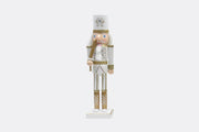 Winter White and Gold Swordsman Christmas Wooden Nutcracker 15 in by Wizardi F07M6-12C