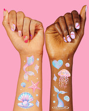 Pearlescent Mermaid Tats - 52 temporary tattoos