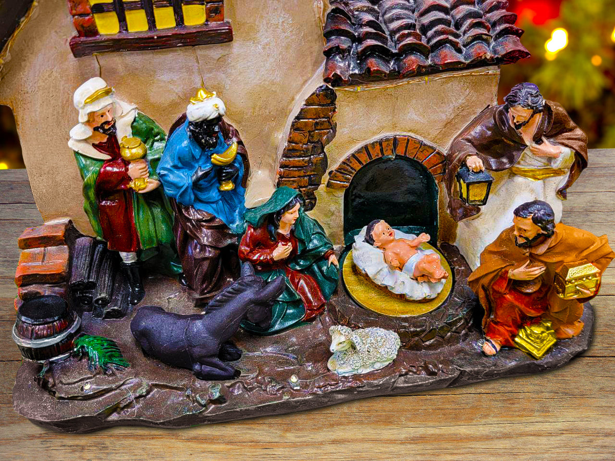 Christmas Village Holy Family Scene F07M4-1-H530