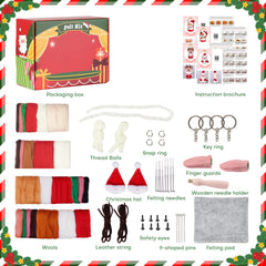 Shiba Inu Fawn Piggy and Reindeer Christmas Needle Felting Kit by Wizardi F07N8-Z-12