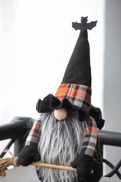 Set of 2, 10.6"H Halloween Gnome Decor