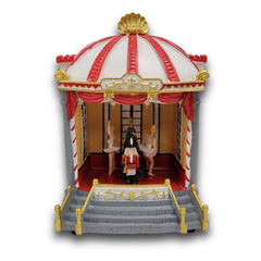 Festive Carousel Miniature Music Box. Theatre Christmas Village