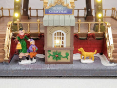 Santa's Carousel Christmas Miniature. Ferry Wheel Christmas Village . Jack Frost Christmas Carousel