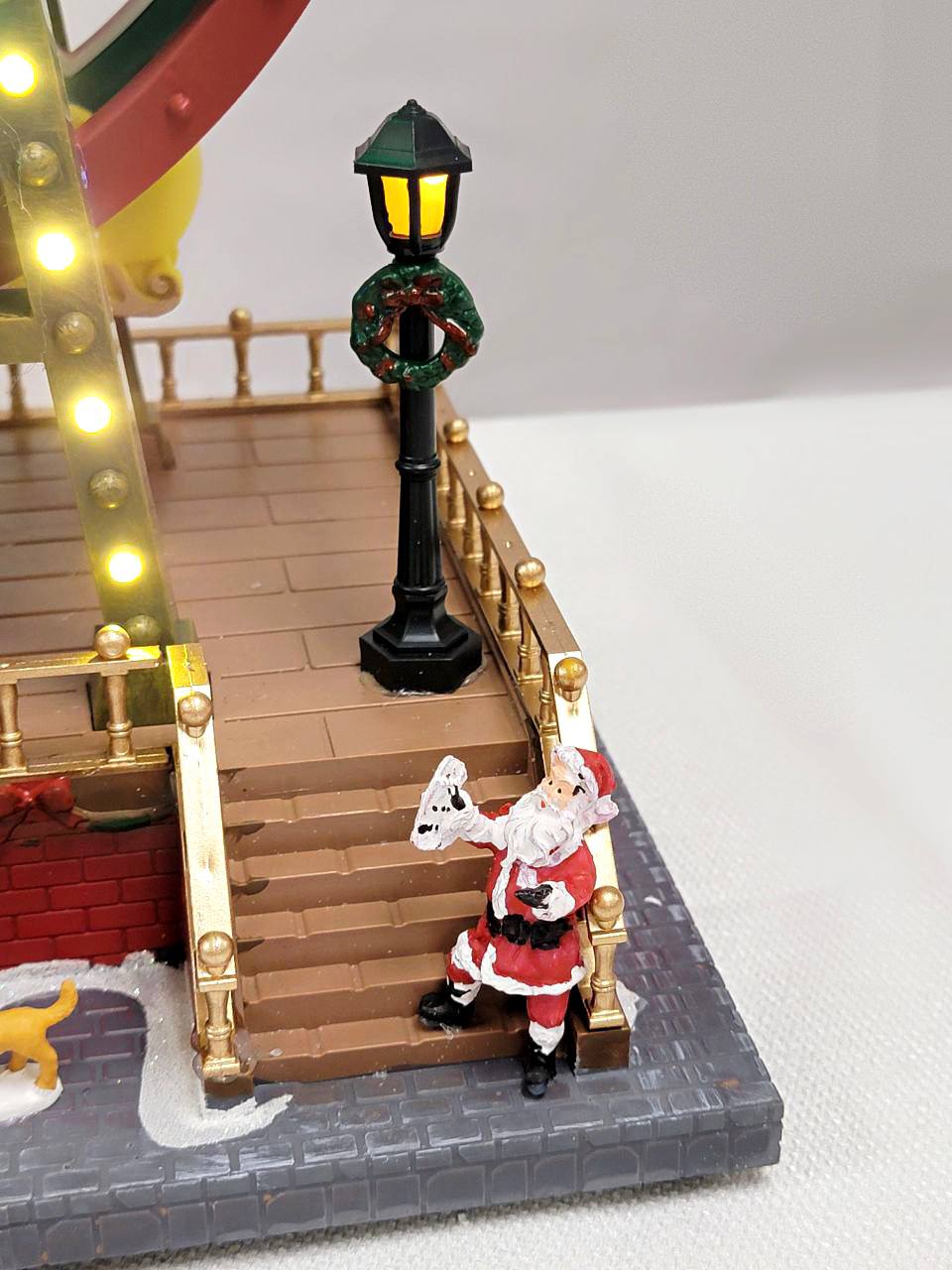 Santa's Carousel Christmas Miniature. Ferry Wheel Christmas Village . Jack Frost Christmas Carousel
