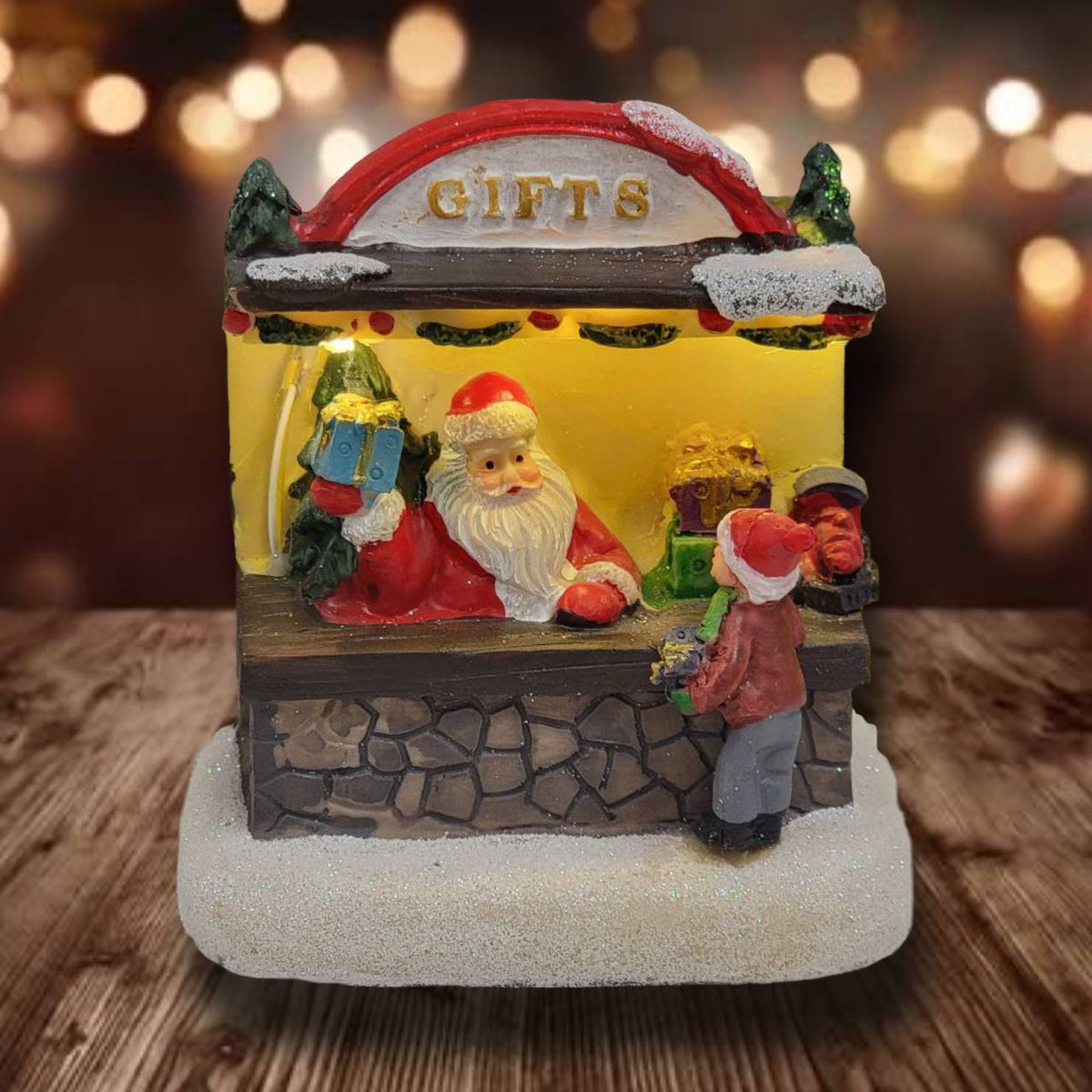 Santa's Gift Shop Christmas Miniature. Christmas Village