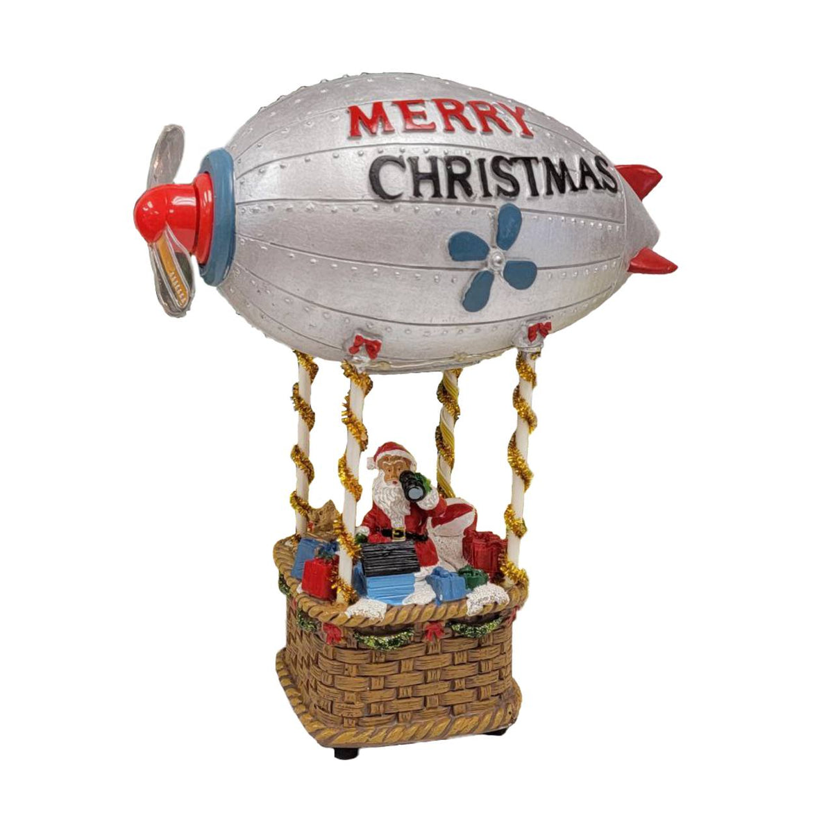 Hot Air Balloon Christmas Miniature. Christmas Village
