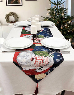 Santa Claus Christmas Table Runner