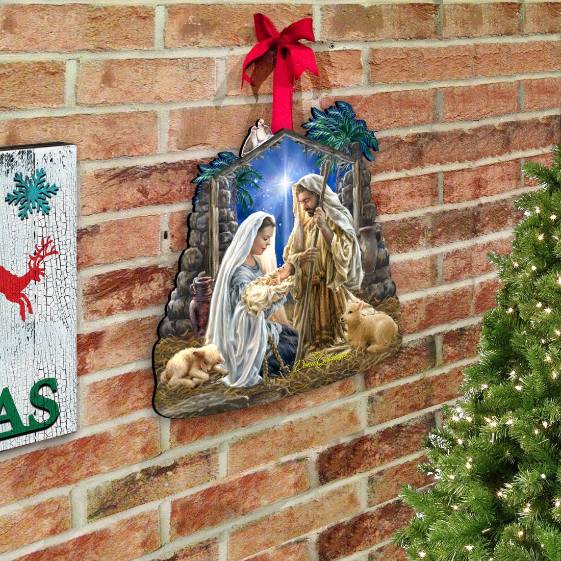 Glory to God Nativity Door Decor by D. Gelsinger - Nativity Holiday Decor - 8461010H-1722