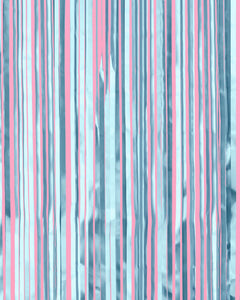 Something Blue Curtain - blue foil curtain