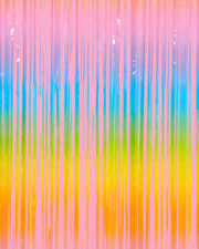 Pastel Party Curtain - rainbow foil curtain