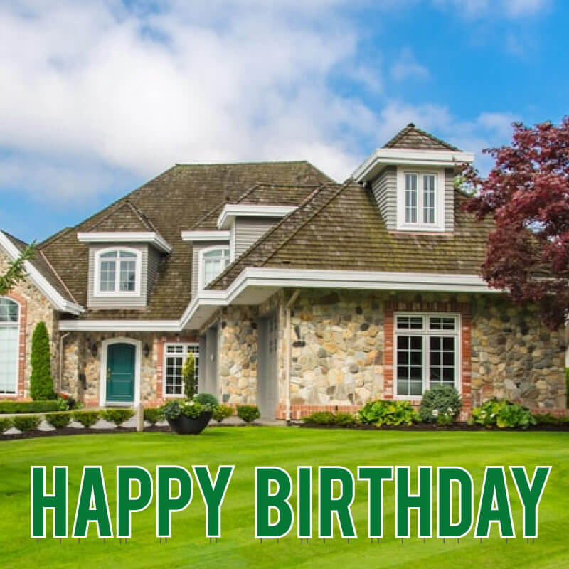 22.75" Bebas Solid Color Happy Birthday Yard Letters - 13 pc set