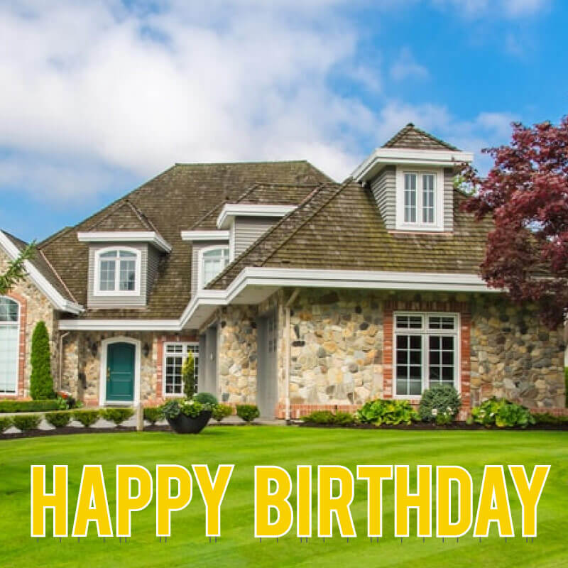 22.75" Bebas Solid Color Happy Birthday Yard Letters - 13 pc set