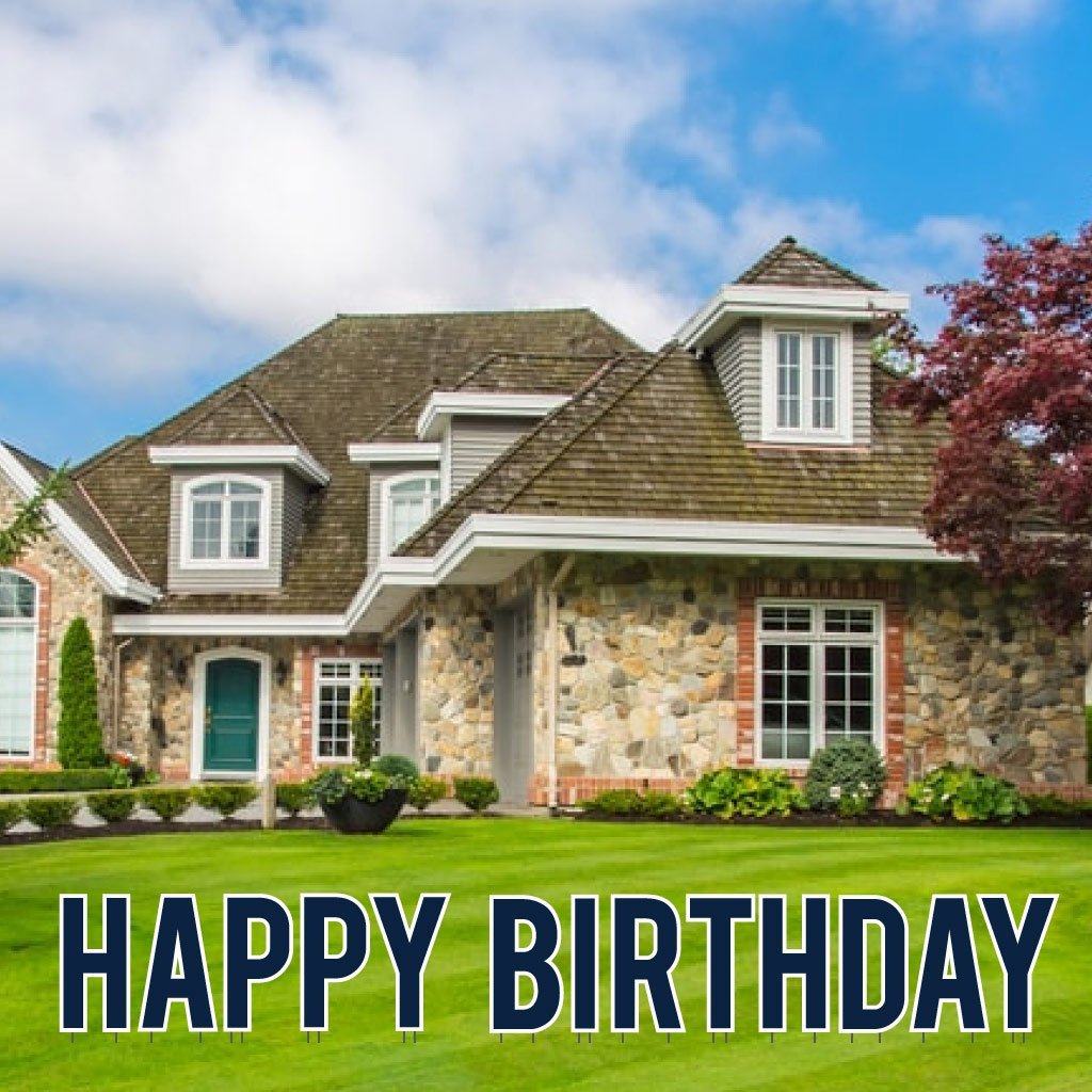 22.75" Bebas Solid Color Happy Birthday Yard Letters - 13 pc set
