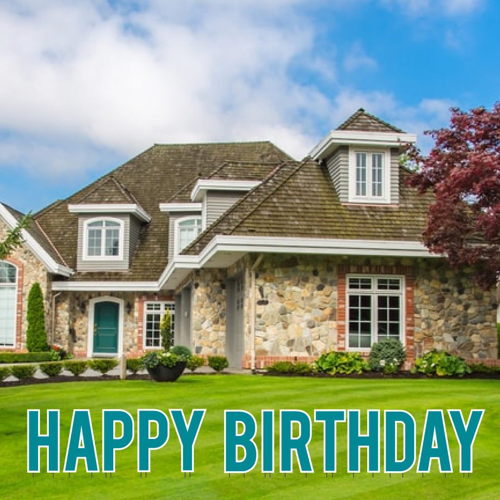 22.75" Bebas Solid Color Happy Birthday Yard Letters - 13 pc set