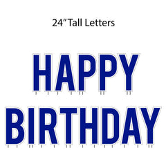 22.75" Bebas Solid Color Happy Birthday Yard Letters - 13 pc set