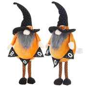 Standing Gnome With Gnome & Holding Banner, For Halloween Decor