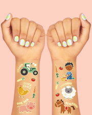Farm Animal Tattoos - 30 glitter barnyard designs