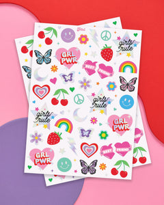 Girl Power Temporary Tattoos - 112 temporary tattoos