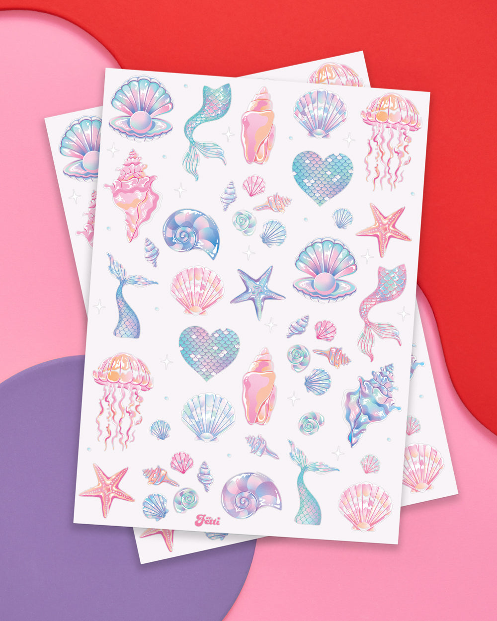 Pearlescent Mermaid Tats - 52 temporary tattoos