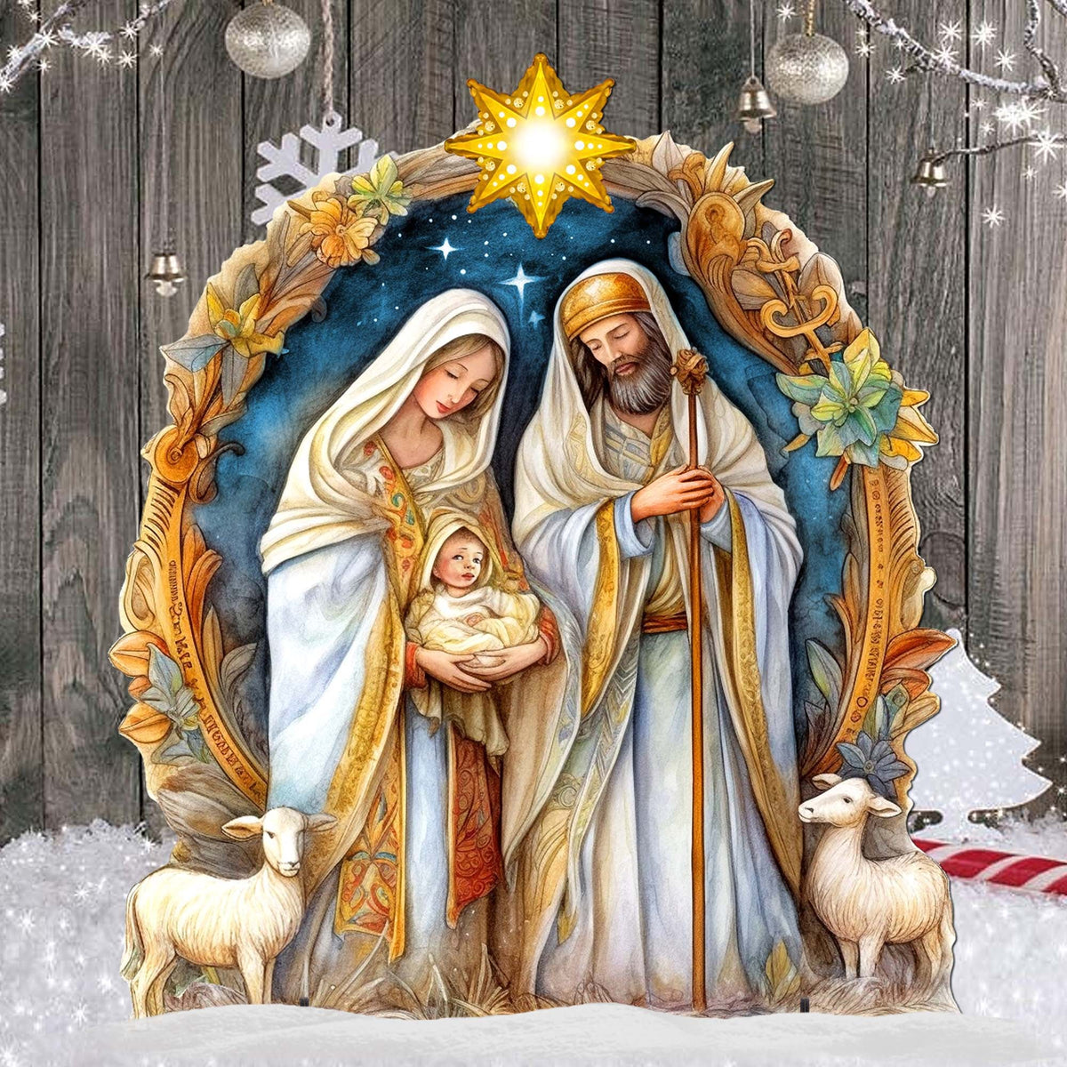 Nostalgic Nativity Scene Outdoor Decor by G. Debrekht - Nativity Holiday Decor - 8611074F