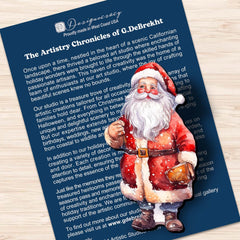 Santa Clip-On Eco Wood Decorative Ornaments Set of 3 by G. Debrekht - Christmas Decor - 8091009C-S3